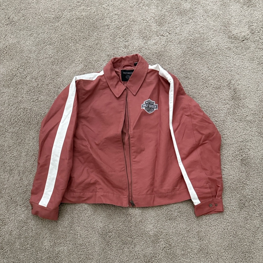 Harley-Davidson Brick Red Jacket with White Accents